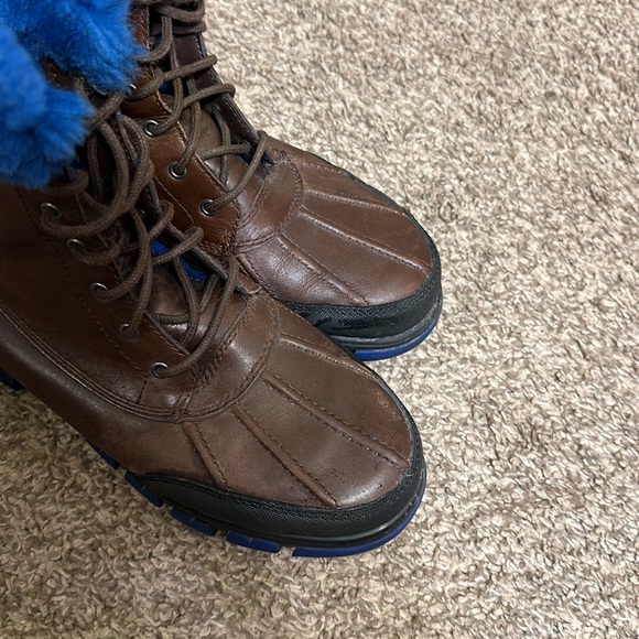 Ralph Lauren Quinta Leather Weatherproof Duck Boots 8 - Picture 4 of 7